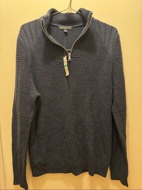 NWT INC International Concepts Men's Navy Sweater with Zipper